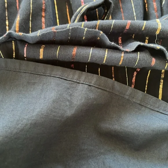 Crown & Ivy Navy Metallic Striped dress - Picture 7 of 8